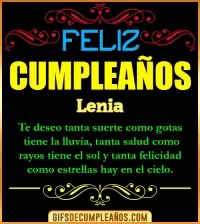 GIF Frases de Cumpleaños Lenia